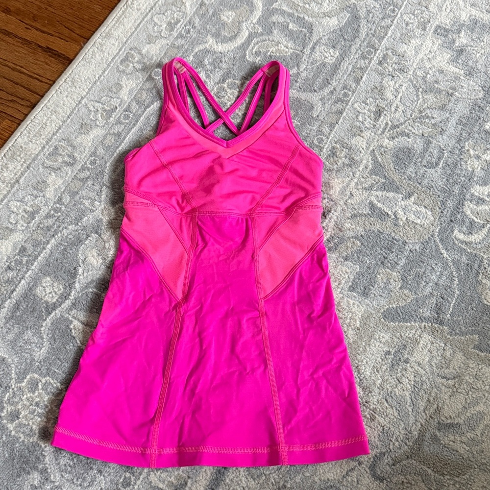 Lululemon 2 Tone Pink Racerback Tank-Size 2